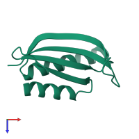 PDB entry 6i6y coloured by chain, top view.