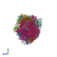 PDB entry 6i7v coloured by chain, side view.