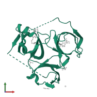 Spindlin-1 in PDB entry 6i8y, assembly 1, front view.