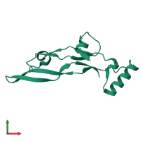 PDB entry 6i9j coloured by chain, front view.