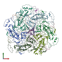 PDB entry 6iaw coloured by chain, front view.