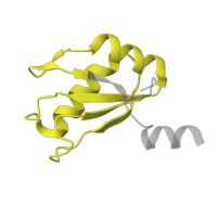 The deposited structure of PDB entry 6id1 contains 2 copies of Pfam domain PF00076 (RNA recognition motif. (a.k.a. RRM, RBD, or RNP domain)) in U2 small nuclear ribonucleoprotein B''. Showing 2 copies in chain PA [auth p] (some of the copies are out of the observed residue ranges!).