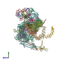 PDB entry 6id1 coloured by chain, side view.