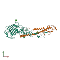 PDB entry 6id8 coloured by chain, front view.