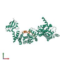 PDB entry 6idx coloured by chain, front view.