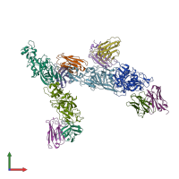 PDB entry 6iec coloured by chain, front view.
