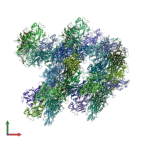 PDB entry 6igc coloured by chain, front view.