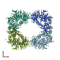 PDB entry 6igq coloured by chain, front view.