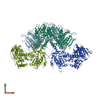 PDB entry 6ii2 coloured by chain, front view.