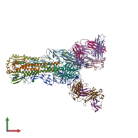 PDB entry 6ii9 coloured by chain, front view.