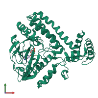 PDB entry 6iii coloured by chain, front view.