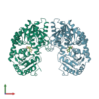 PDB entry 6ijd coloured by chain, front view.