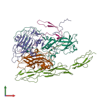 PDB entry 6ilj coloured by chain, front view.