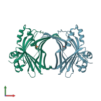 PDB entry 6im5 coloured by chain, front view.