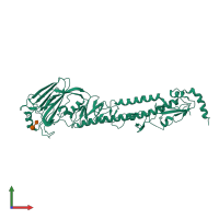 PDB entry 6in5 coloured by chain, front view.
