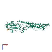 PDB entry 6in5 coloured by chain, top view.