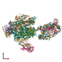 PDB entry 6inq coloured by chain, front view.