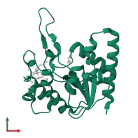 Type-4 uracil-DNA glycosylase in PDB entry 6iob, assembly 1, front view.