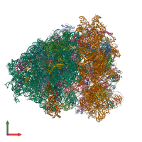 PDB entry 6ip5 coloured by chain, front view.