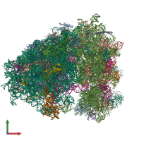 PDB entry 6ip6 coloured by chain, front view.