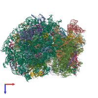 PDB entry 6ip6 coloured by chain, top view.