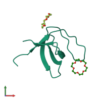 PDB entry 6ipz coloured by chain, front view.