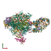 PDB entry 6ir9 coloured by chain, front view.