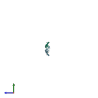 PDB entry 6irb coloured by chain, side view.