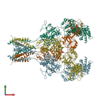 PDB entry 6irh coloured by chain, front view.