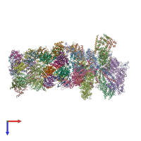 PDB entry 6j2c coloured by chain, top view.