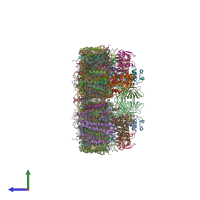 PDB entry 6j3y coloured by chain, side view.