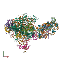PDB entry 6j50 coloured by chain, front view.