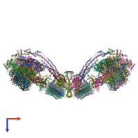 PDB entry 6j5k coloured by chain, top view.