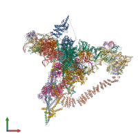 PDB entry 6j6g coloured by chain, front view.