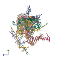 PDB entry 6j6h coloured by chain, side view.