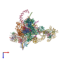 PDB entry 6j6h coloured by chain, top view.