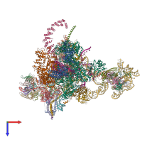 PDB entry 6j6h coloured by chain, top view.