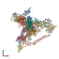 PDB entry 6j6n coloured by chain, front view.