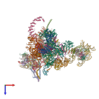 PDB entry 6j6n coloured by chain, top view.