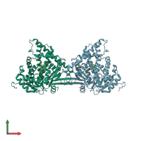 PDB entry 6j94 coloured by chain, front view.