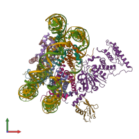 PDB entry 6j99 coloured by chain, front view.