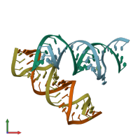 PDB entry 6jbg coloured by chain, front view.