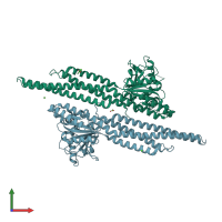 PDB entry 6jfm coloured by chain, front view.