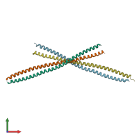 PDB entry 6jfv coloured by chain, front view.