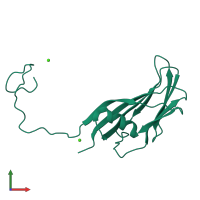 PDB entry 6jja coloured by chain, front view.