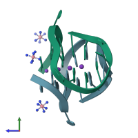 PDB entry 6jjf coloured by chain, side view.