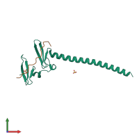 PDB entry 6jjy coloured by chain, front view.