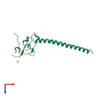 PDB entry 6jjy coloured by chain, top view.