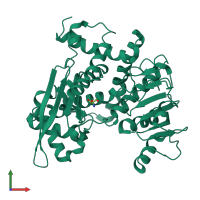 PDB entry 6jna coloured by chain, front view.