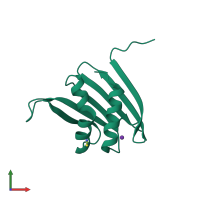 PDB entry 6jpt coloured by chain, front view.